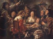 Jacob Jordaens The Konig drinks oil on canvas